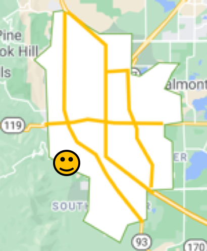 Map of Boulder, Colorado Lower Chautauqua neighborhood