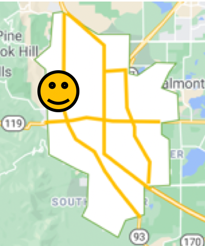 Map of Boulder, Colorado Newlands neighborhood